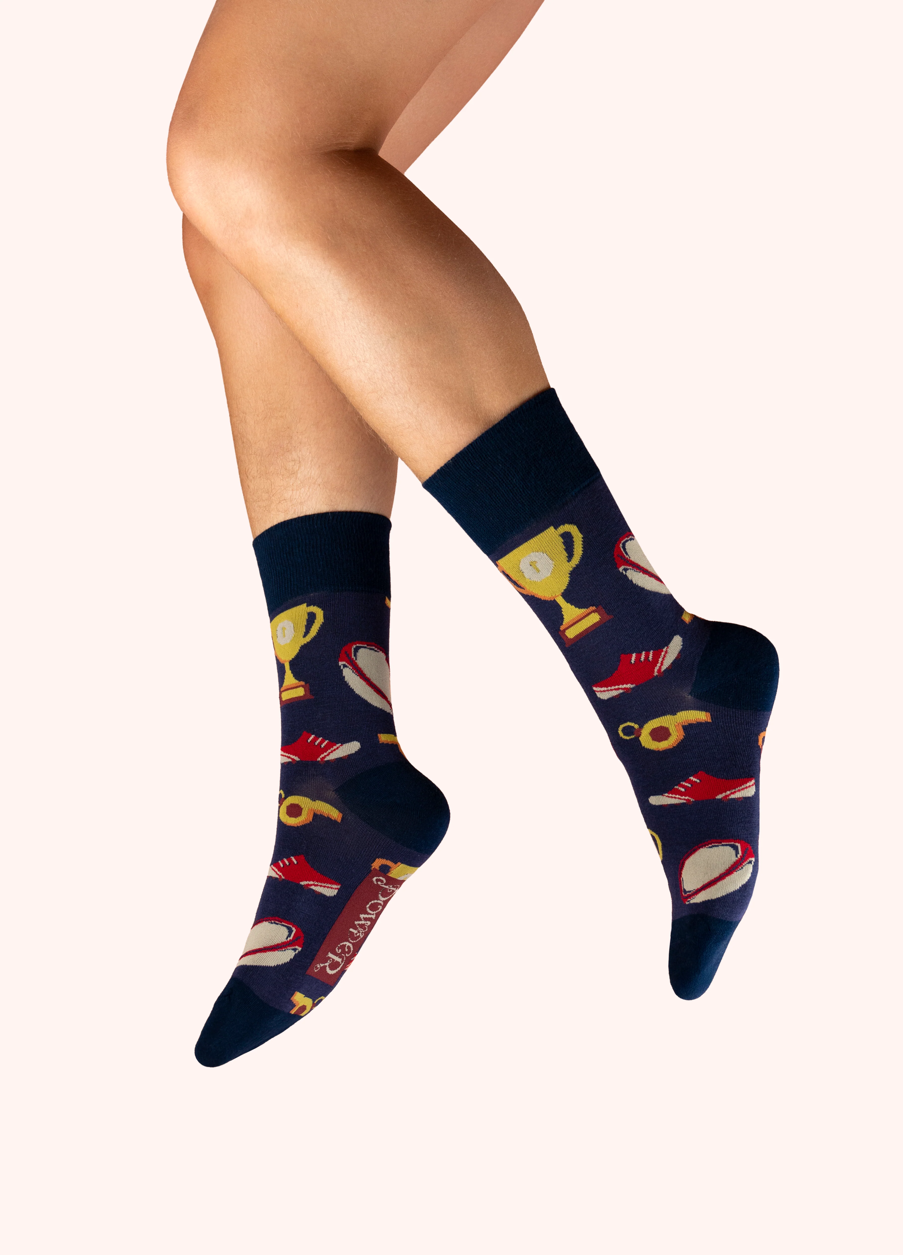 Men's Ankle Socks - Vintage Rugby in Navy