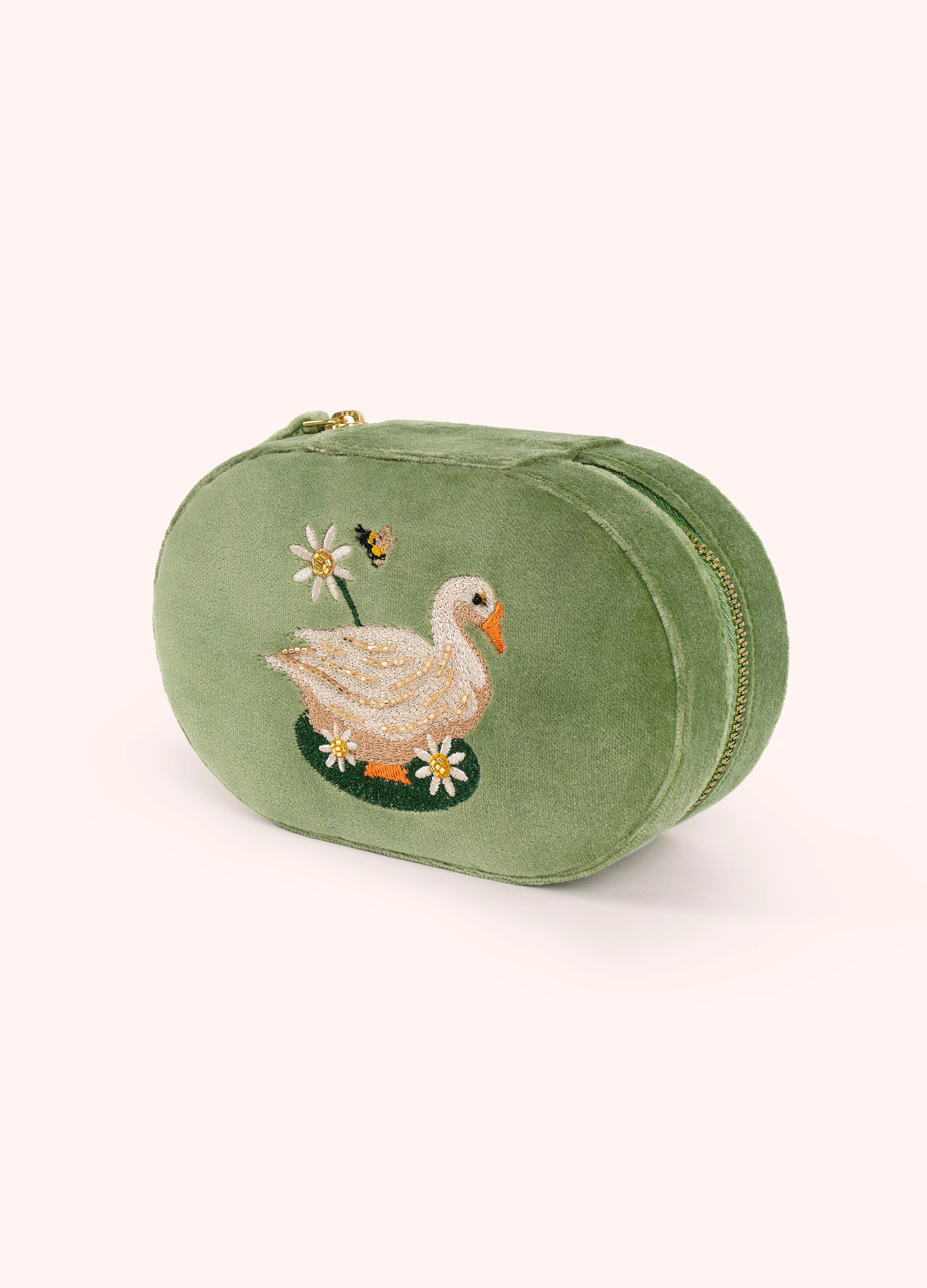 Oval Jewellery Box - Garden Goose