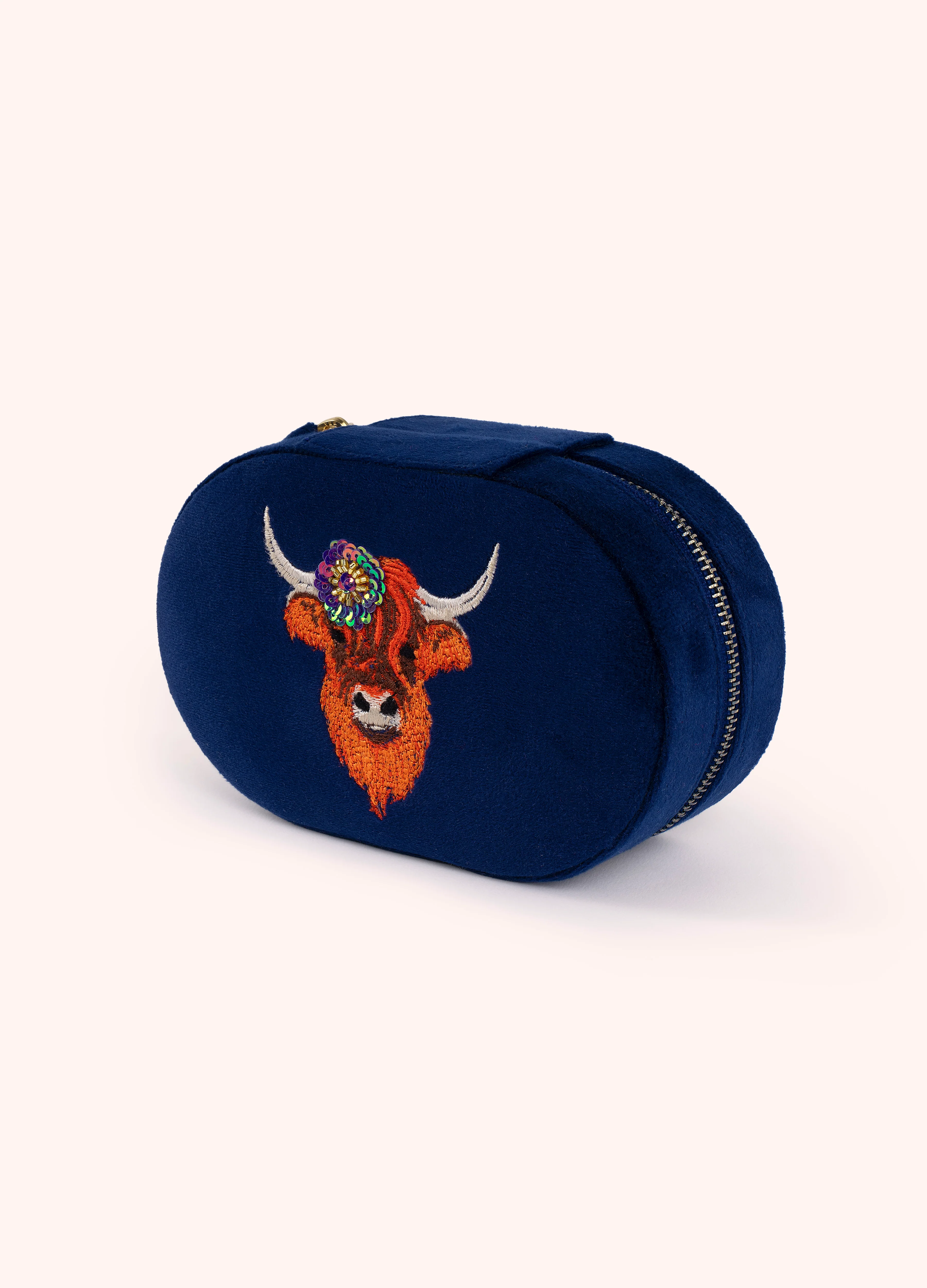 Oval Jewellery Box - Highland Cow