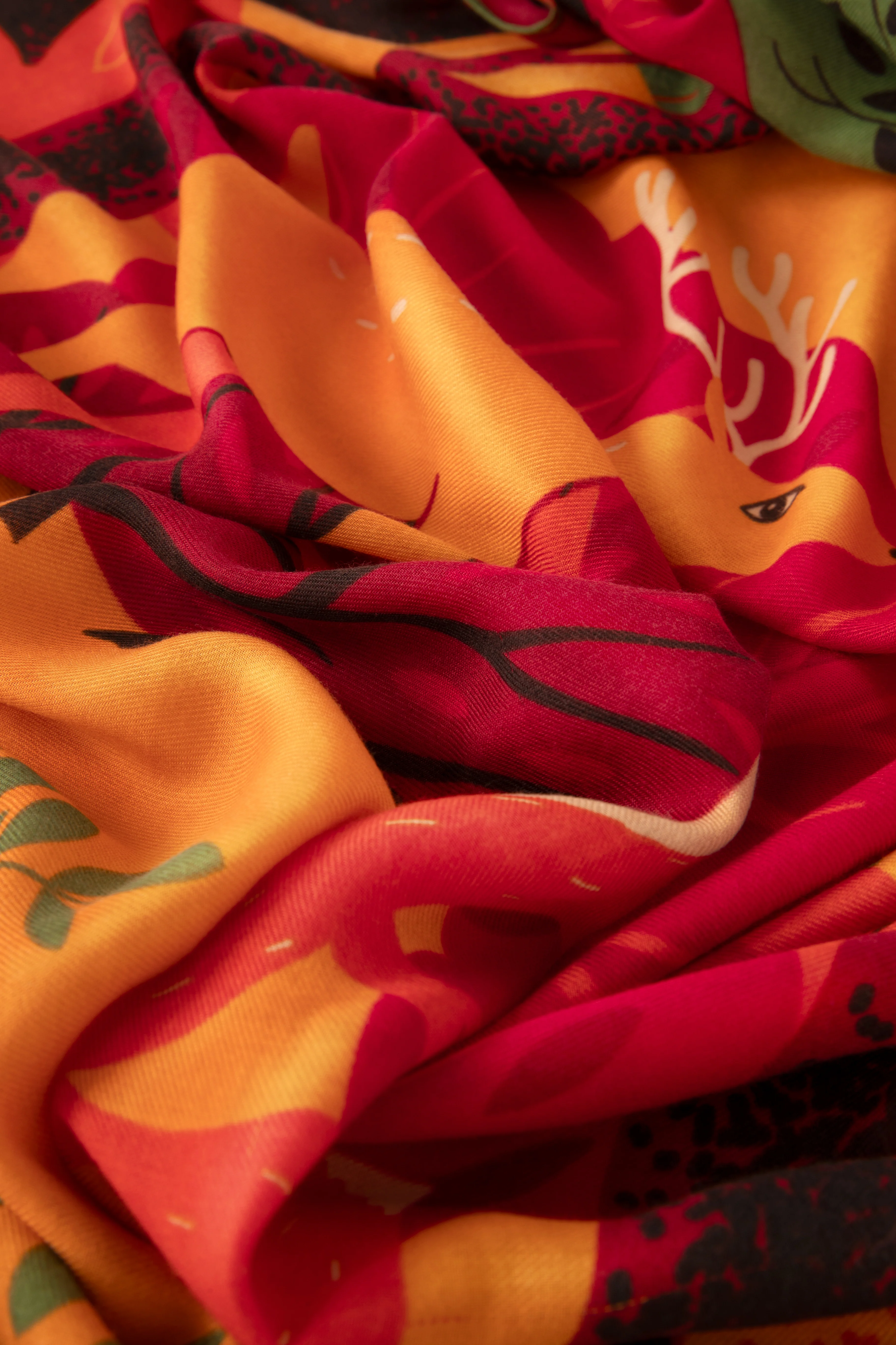 Print Scarf - Autumn Forest Friends - Image 3