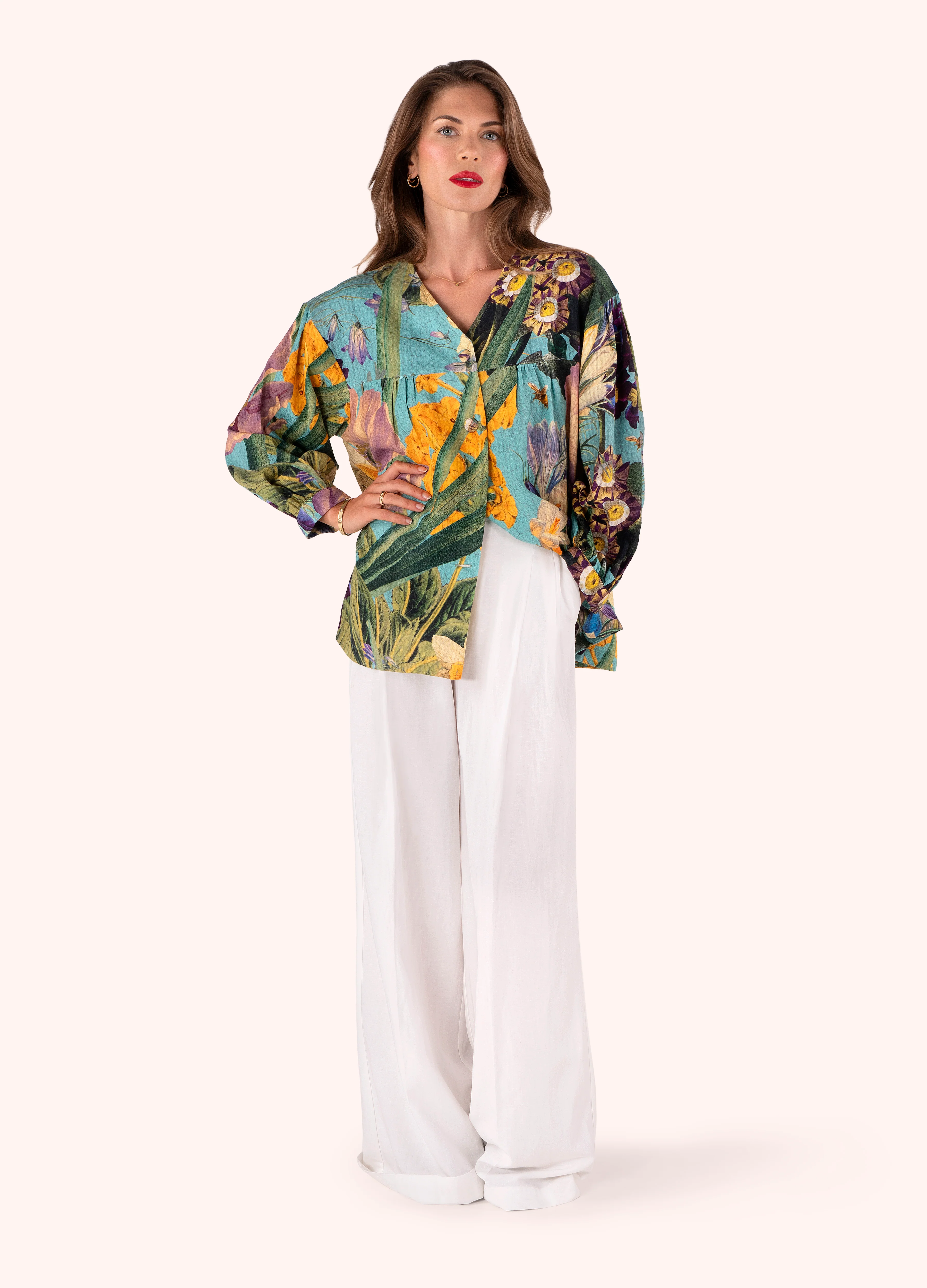 Short Cotton Jacket - Spring Flora