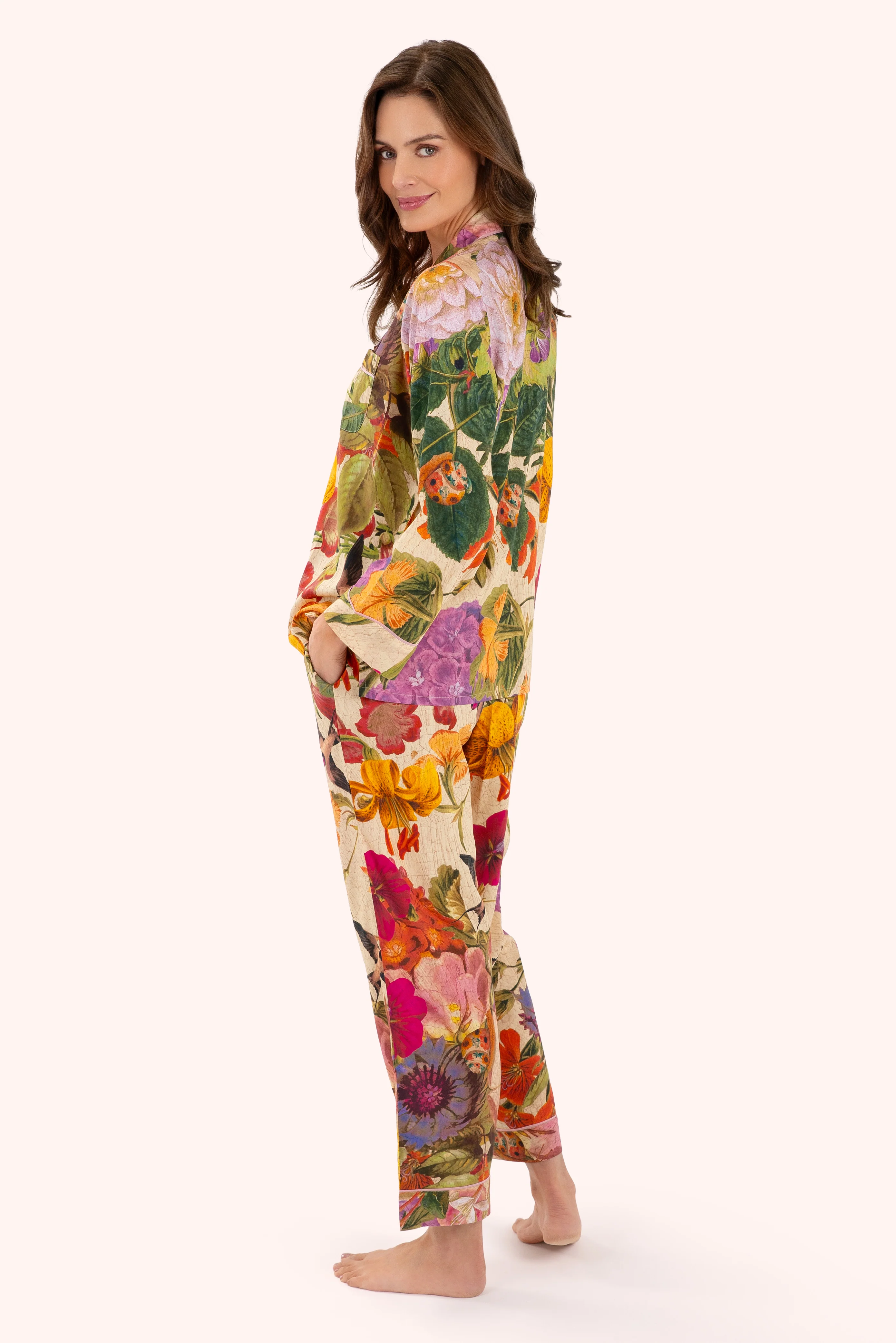Supersoft Autumn Posy Cream Pyjamas - Medium - Image 3