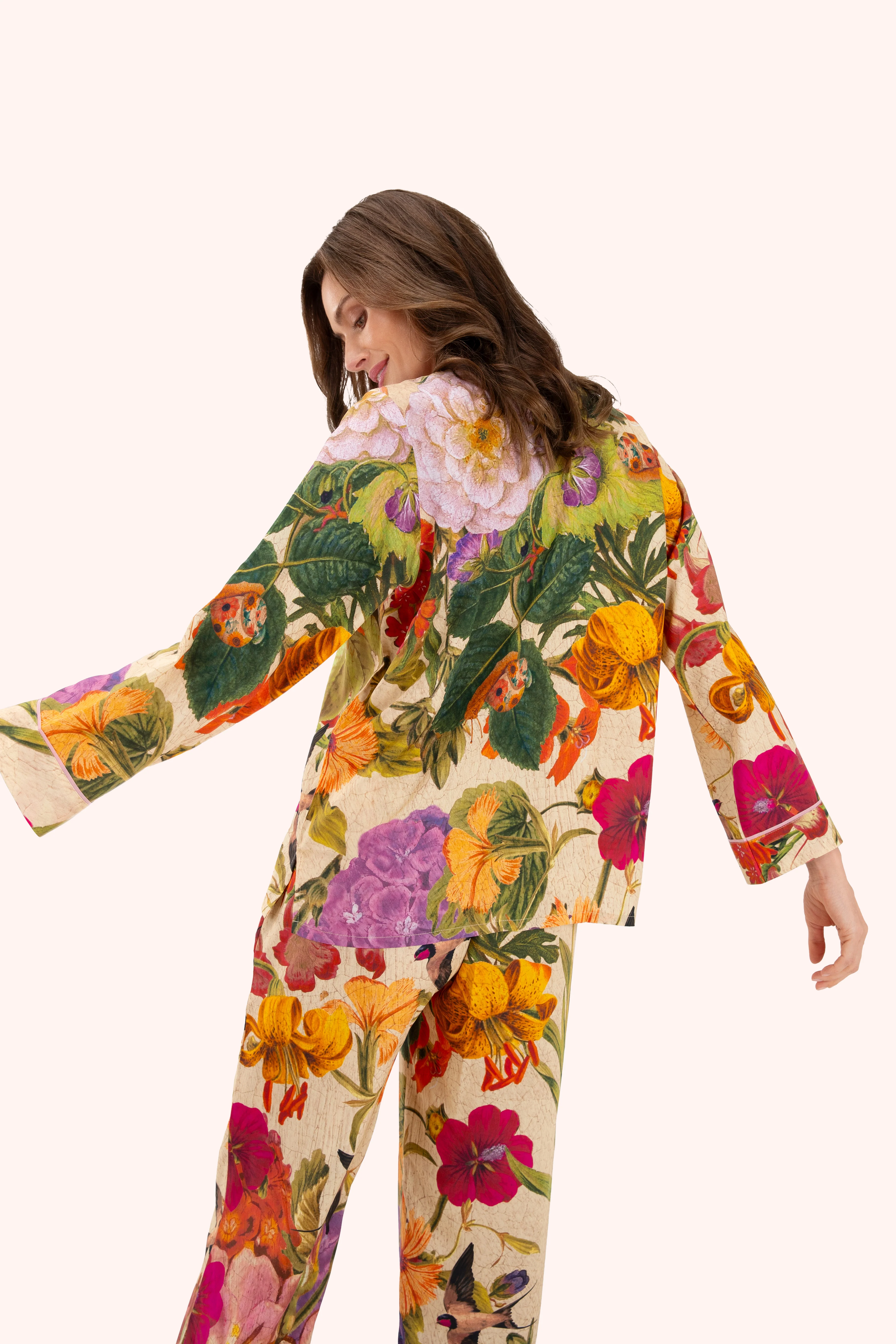 Supersoft Autumn Posy Cream Pyjamas - Small - Image 2