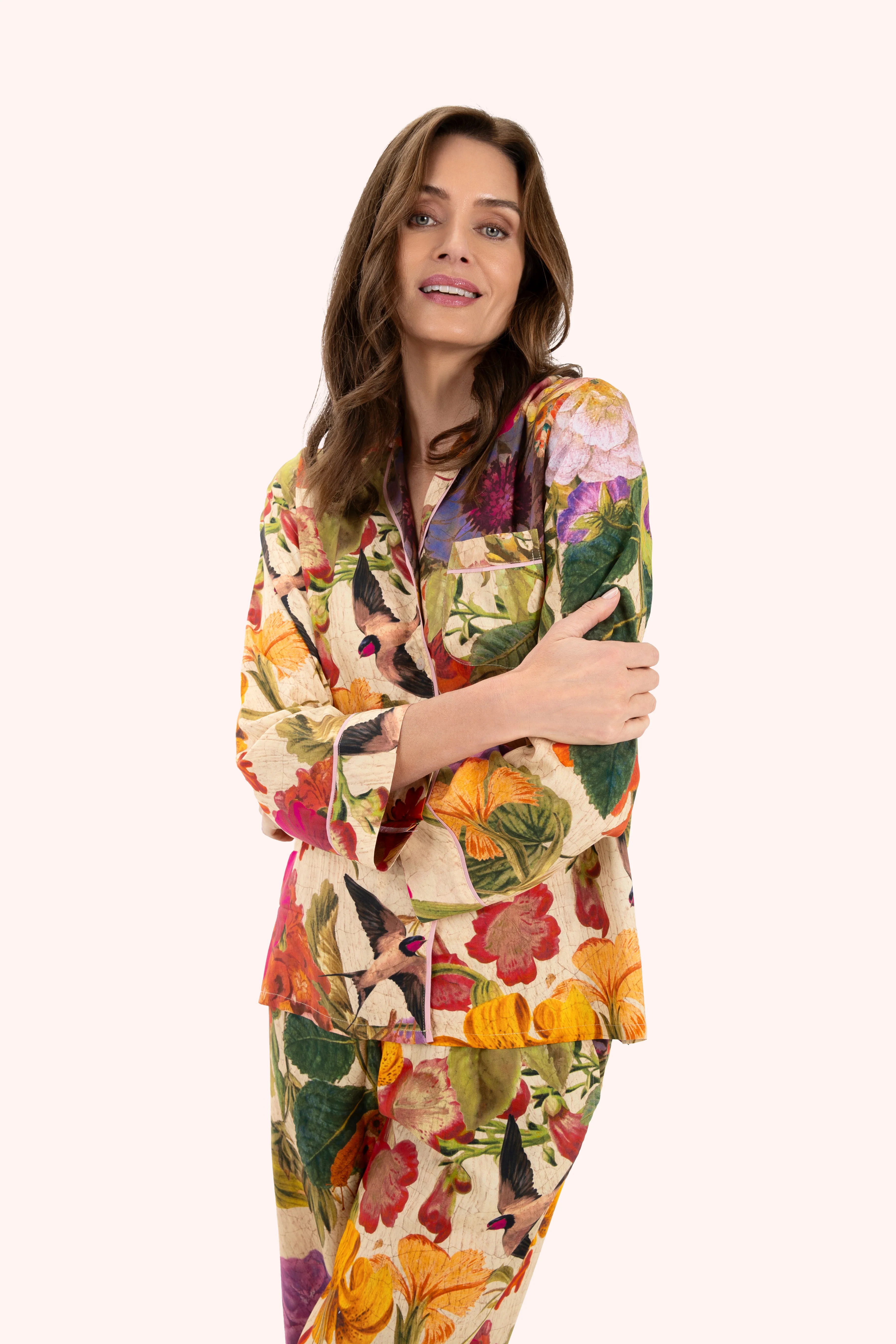 Supersoft Autumn Posy Cream Pyjamas - Small - Image 4