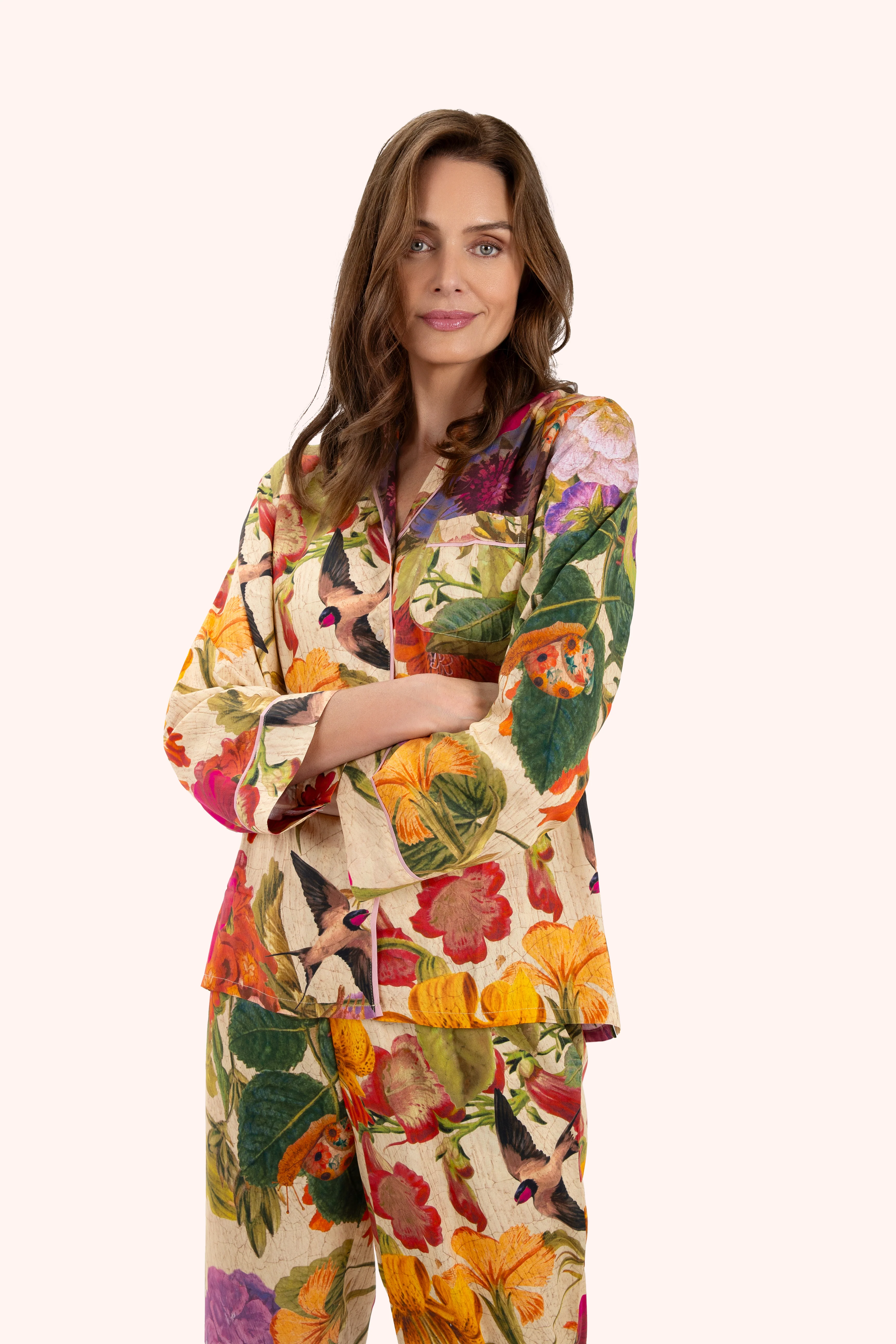 Supersoft Autumn Posy Cream Pyjamas - Small - Image 6