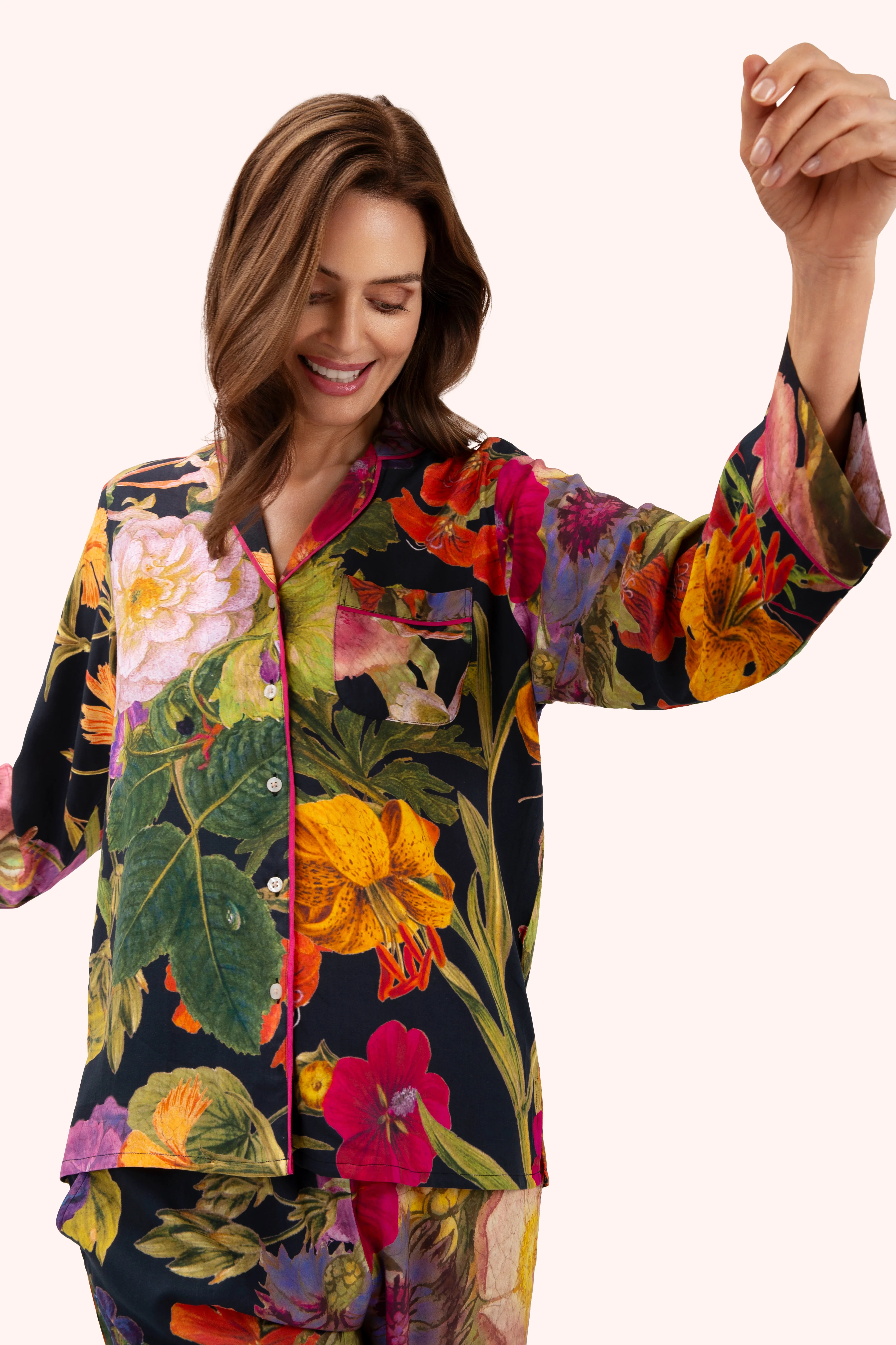 Supersoft Autumn Posy Midnight Pyjamas - Small - Image 3