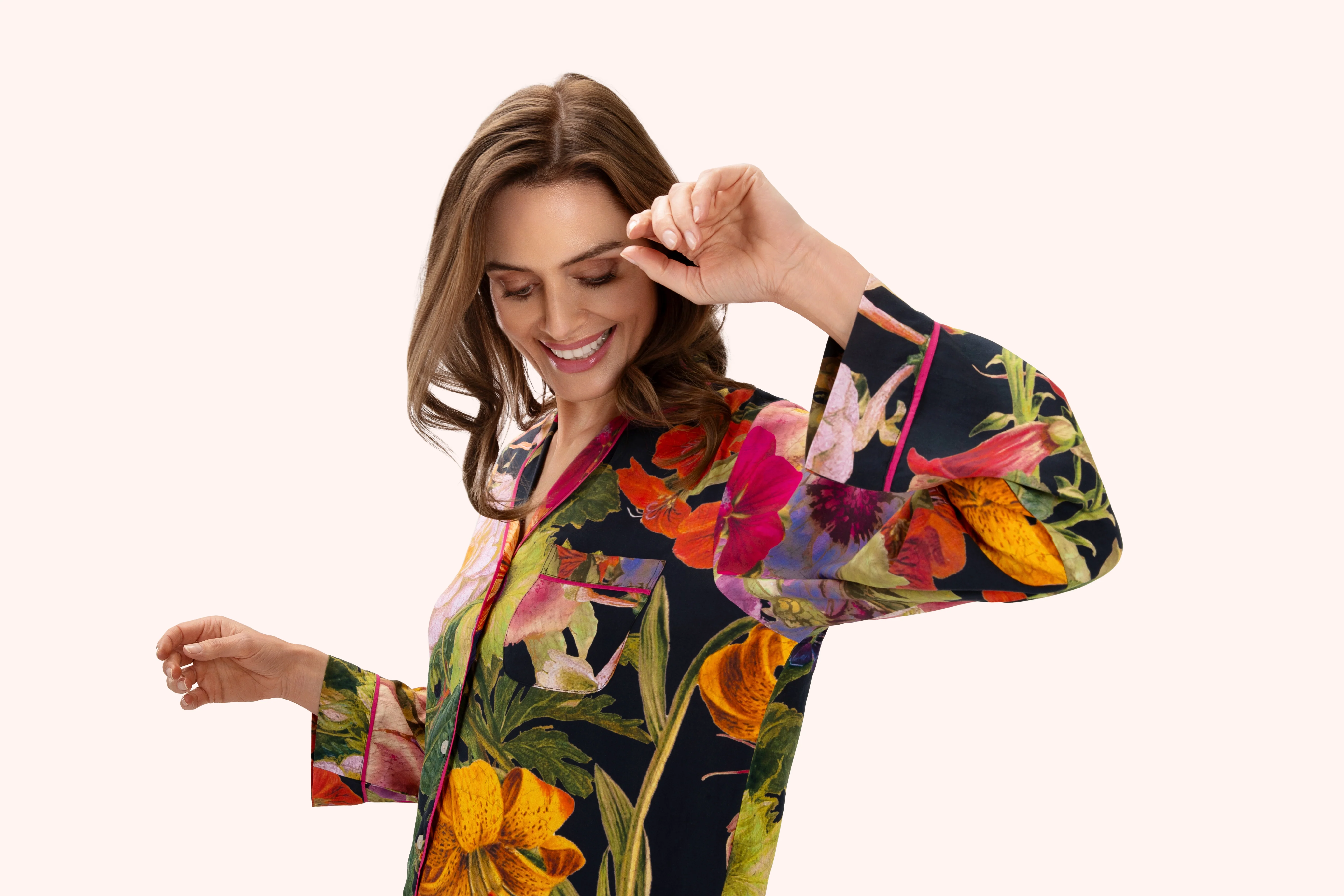 Supersoft Autumn Posy Midnight Pyjamas - Small - Image 4
