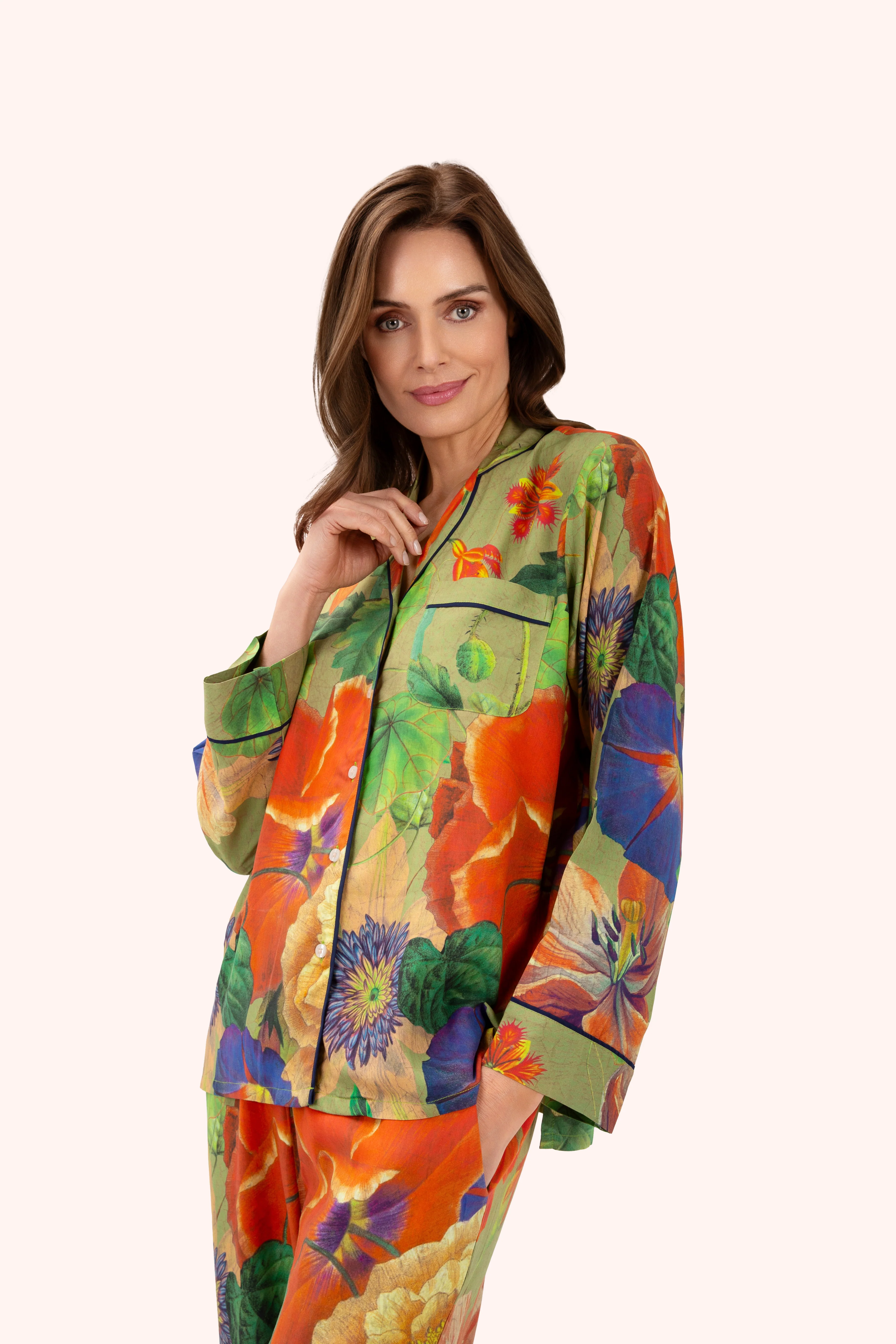 Supersoft Botanical Bouquet Sage Pyjamas - Small - Image 3