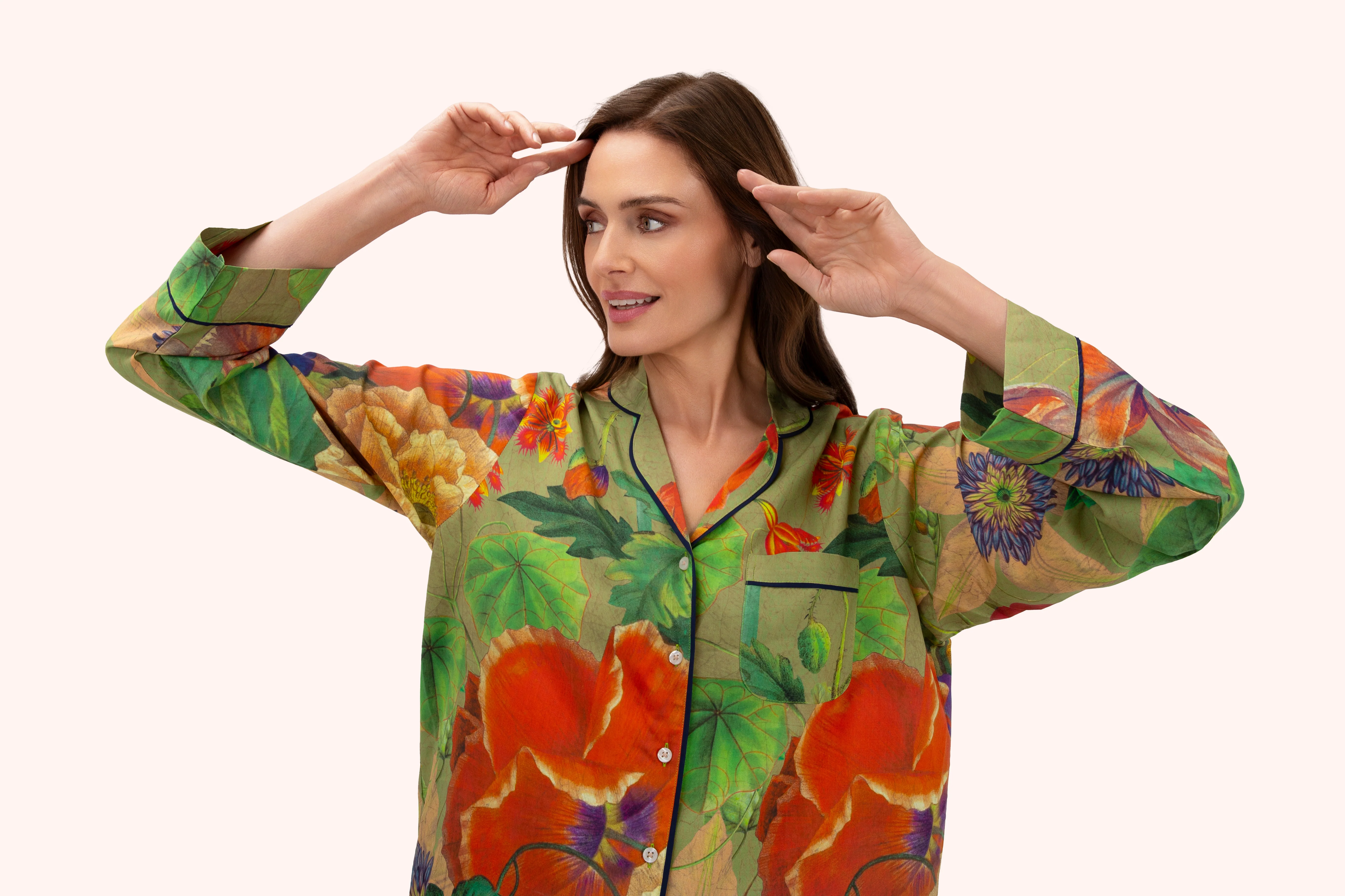 Supersoft Botanical Bouquet Sage Pyjamas - Small - Image 4