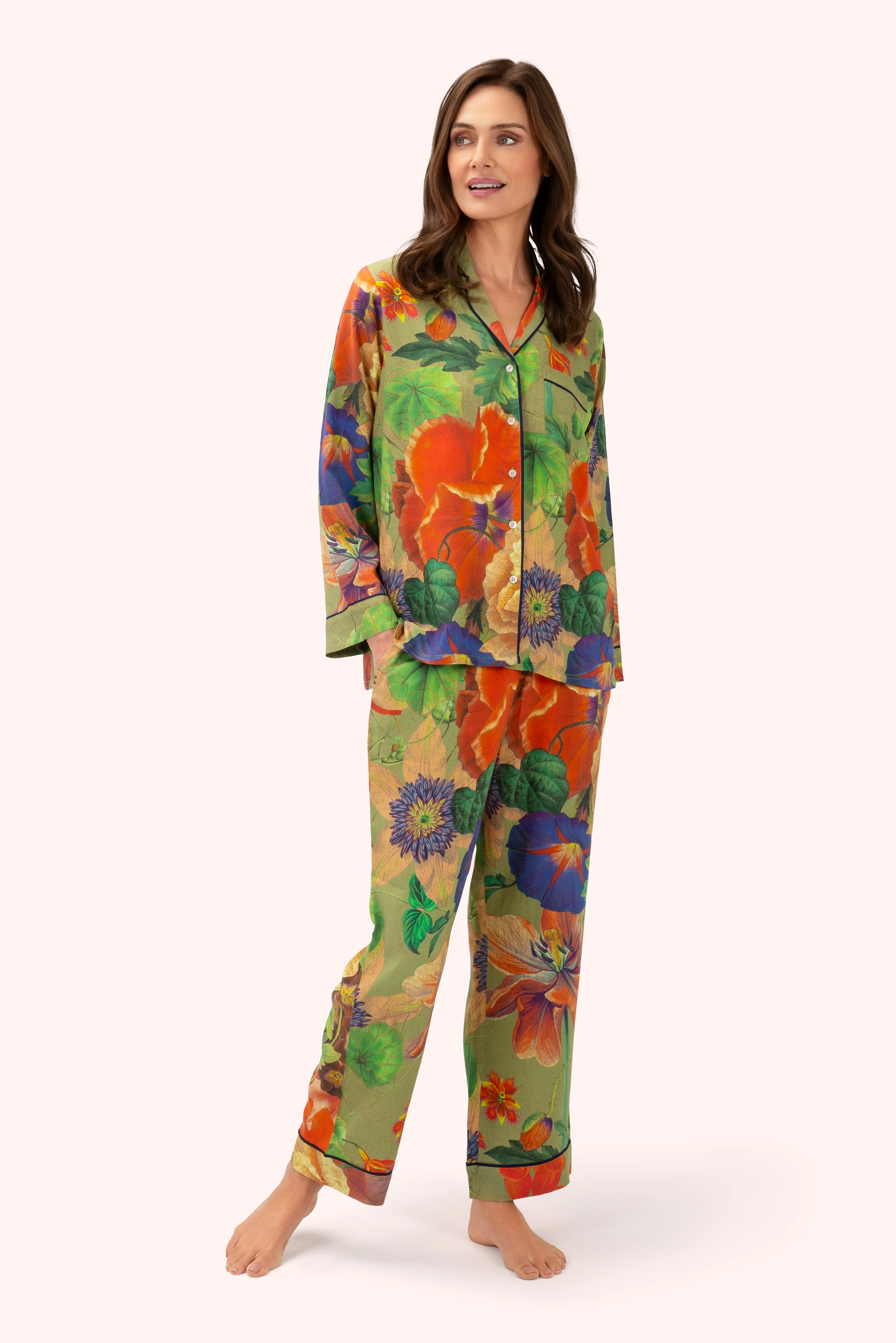 Supersoft Botanical Bouquet Sage Pyjamas - Small - Image 6