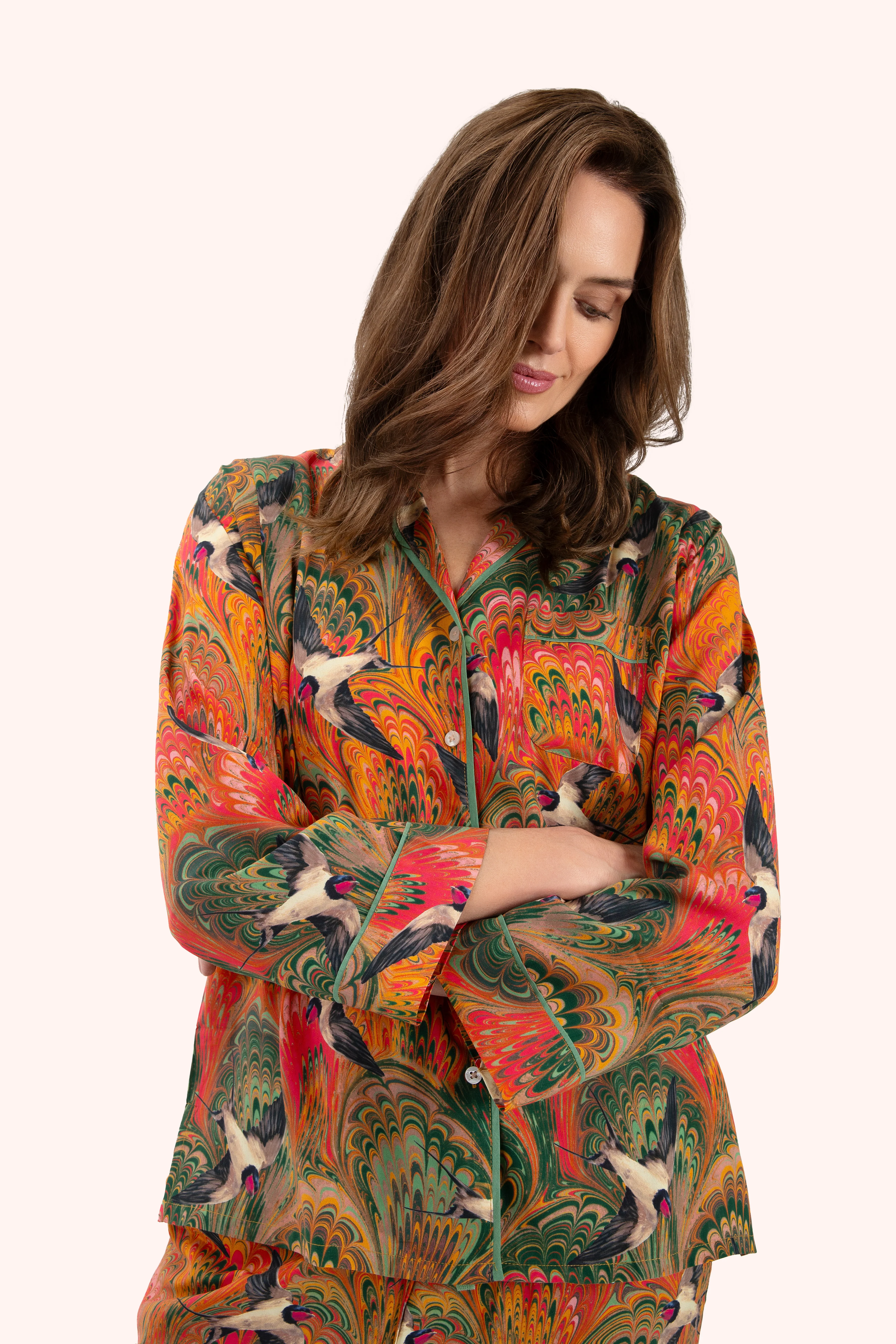 Supersoft Marbled Swallows Pyjamas - Large - Image 4