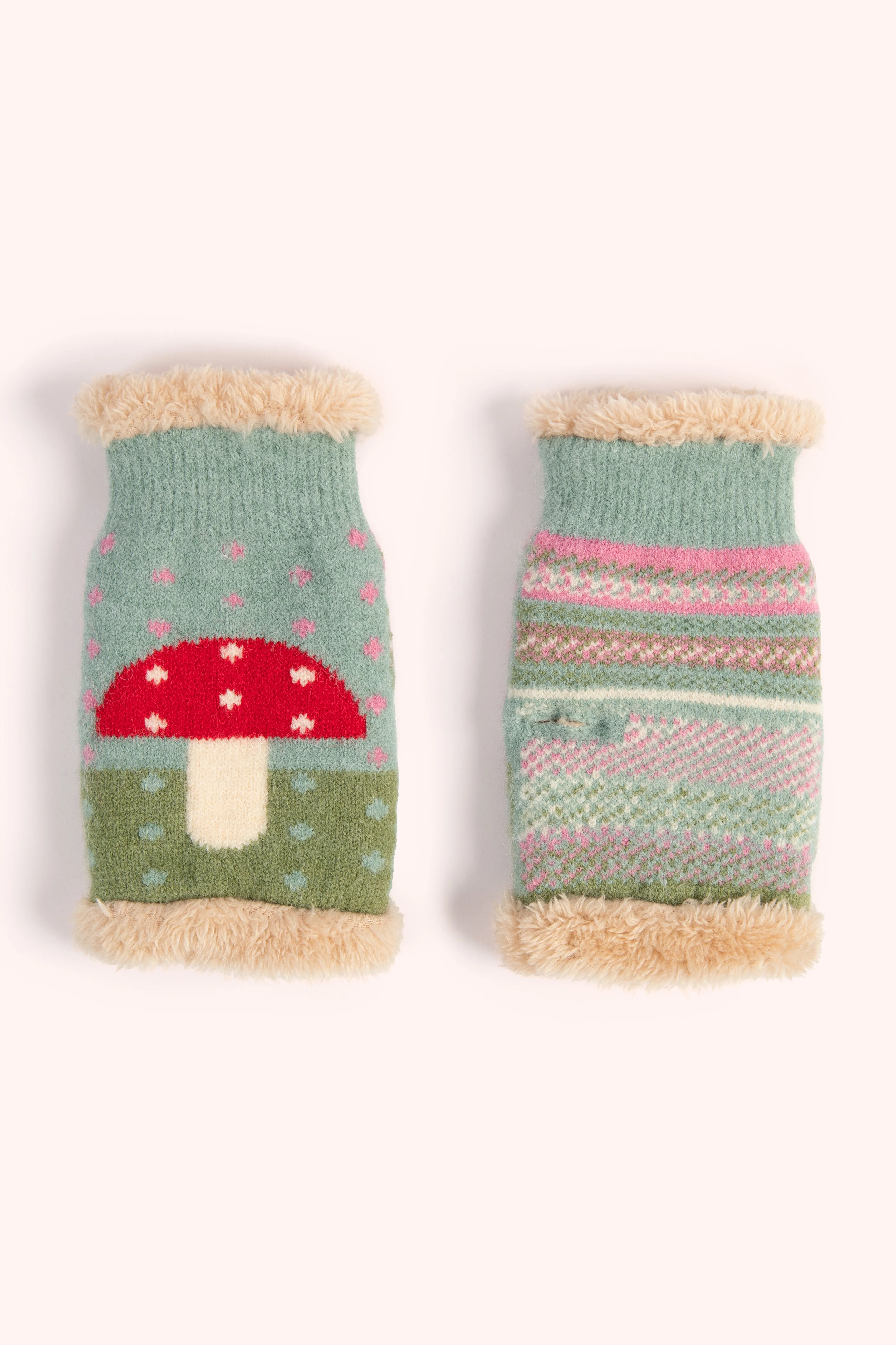 Toadstool Wrist Warmers - Ice - Image 2