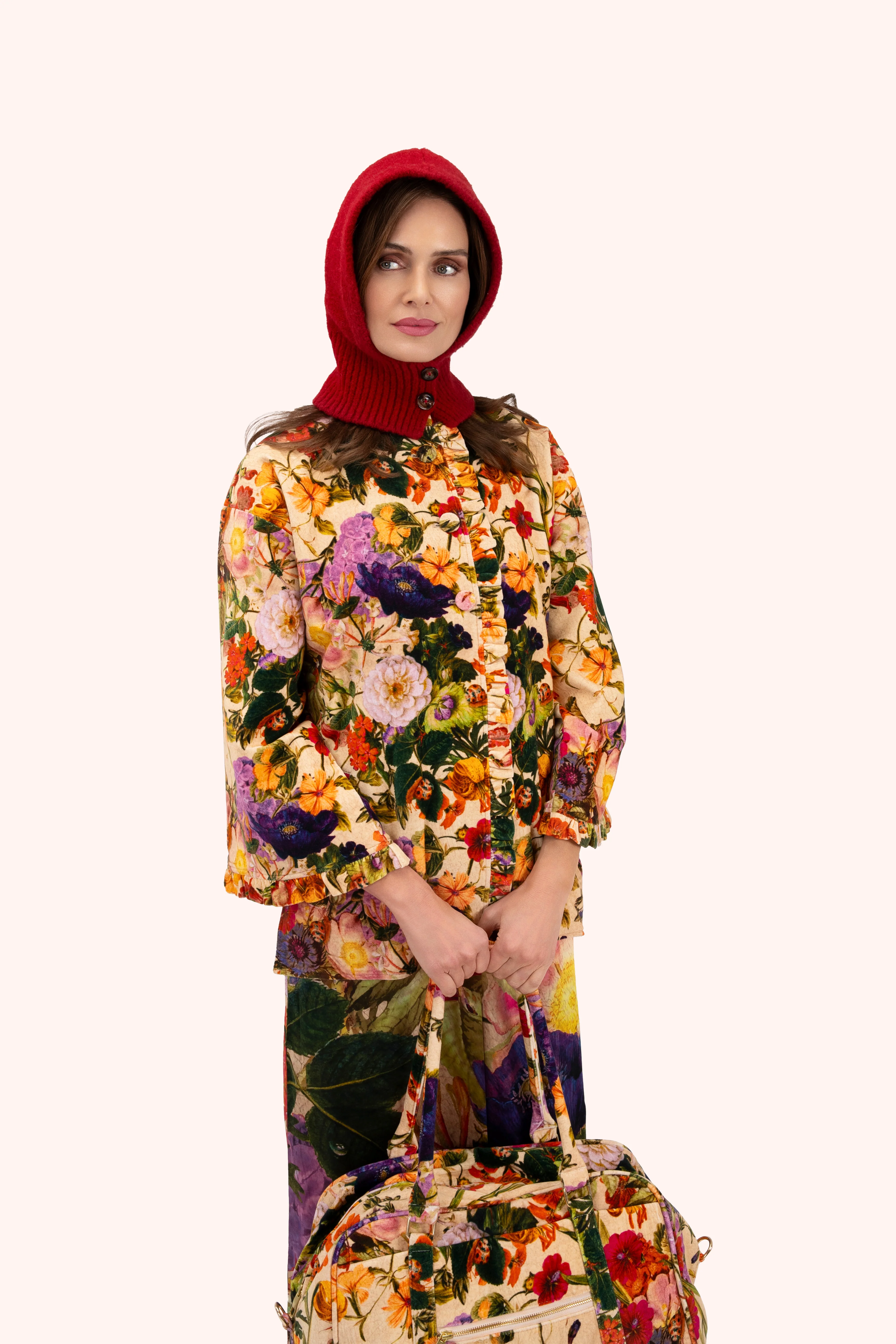 Velvet Jacket - Cream Posy - Image 3