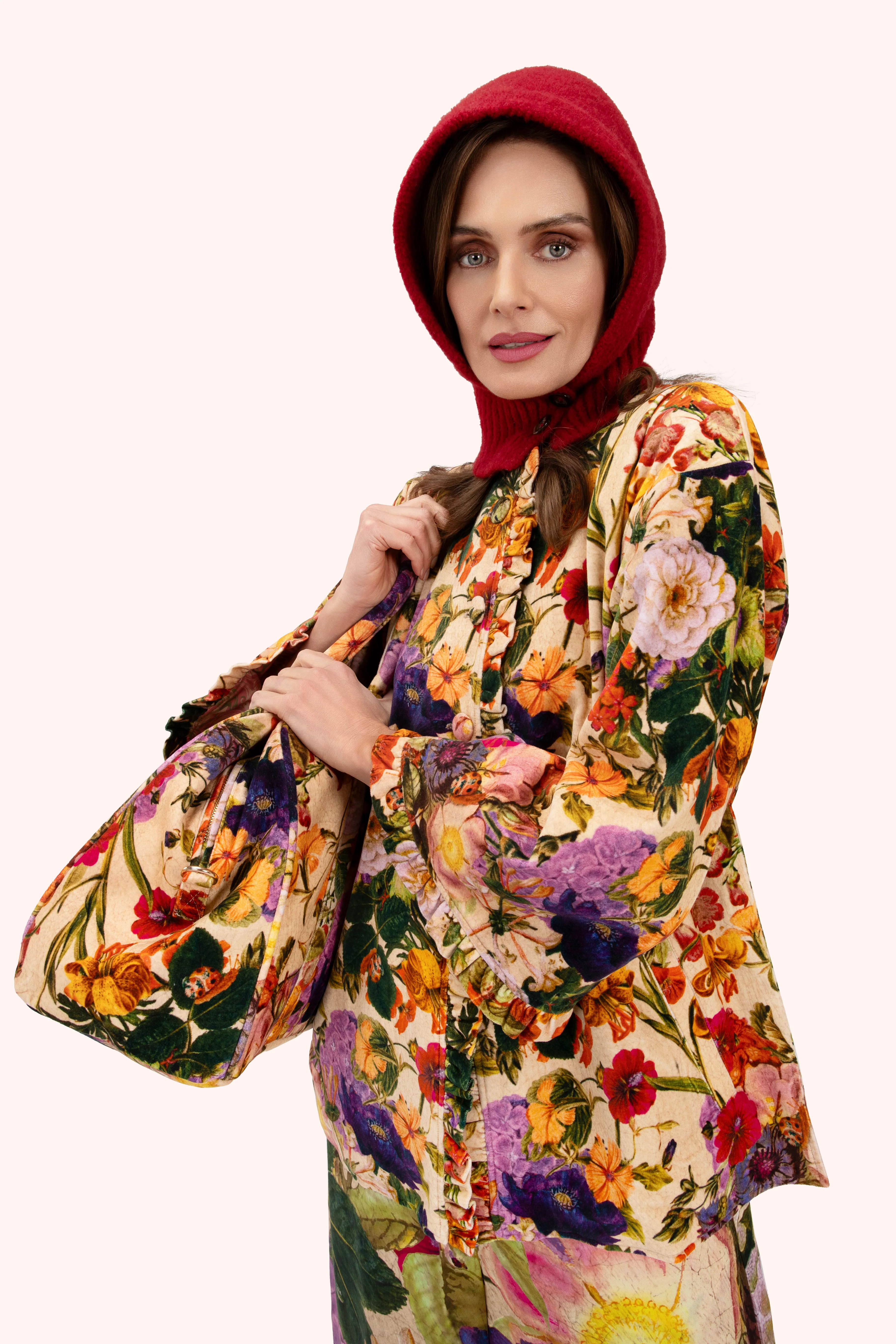 Velvet Jacket - Cream Posy - Image 7
