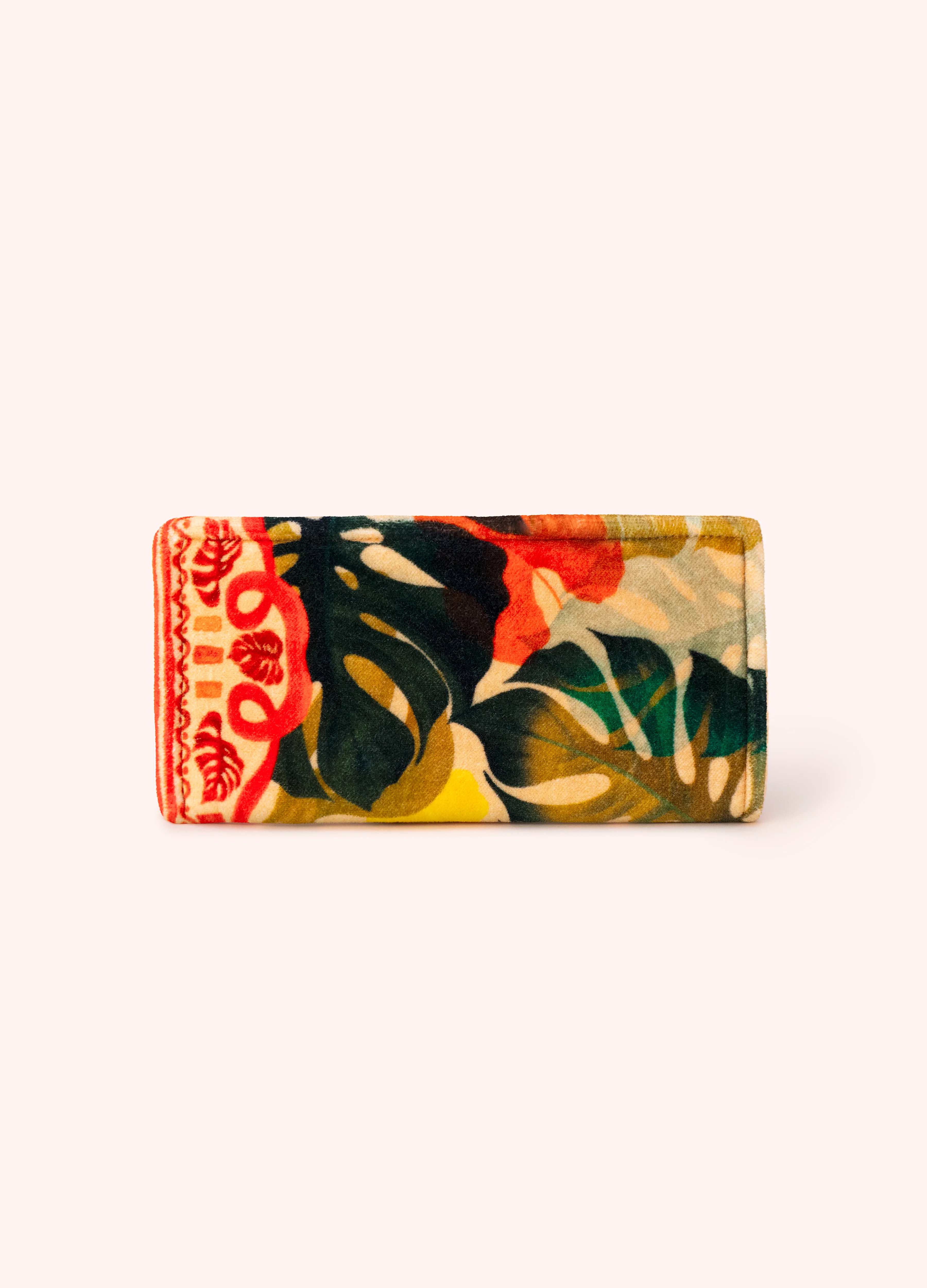 Velvet Sunglasses Pouch - Exotic Leaves - Image 2