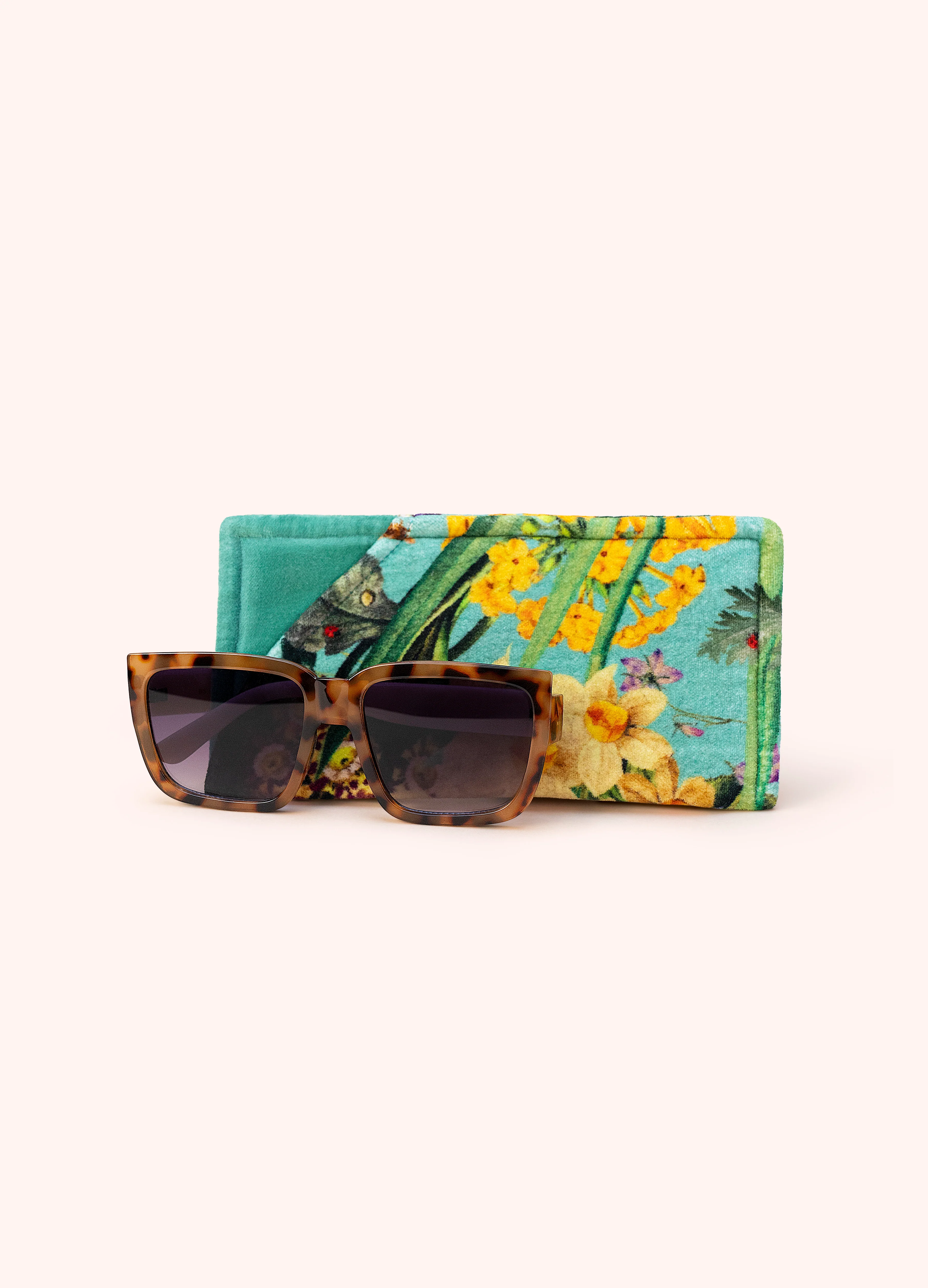 Velvet Sunglasses Pouch - Spring Flora - Image 3
