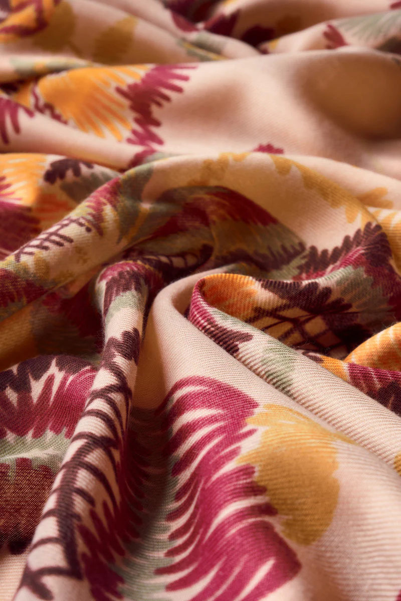 Printed Floral Symmetry Scarf - Image 4