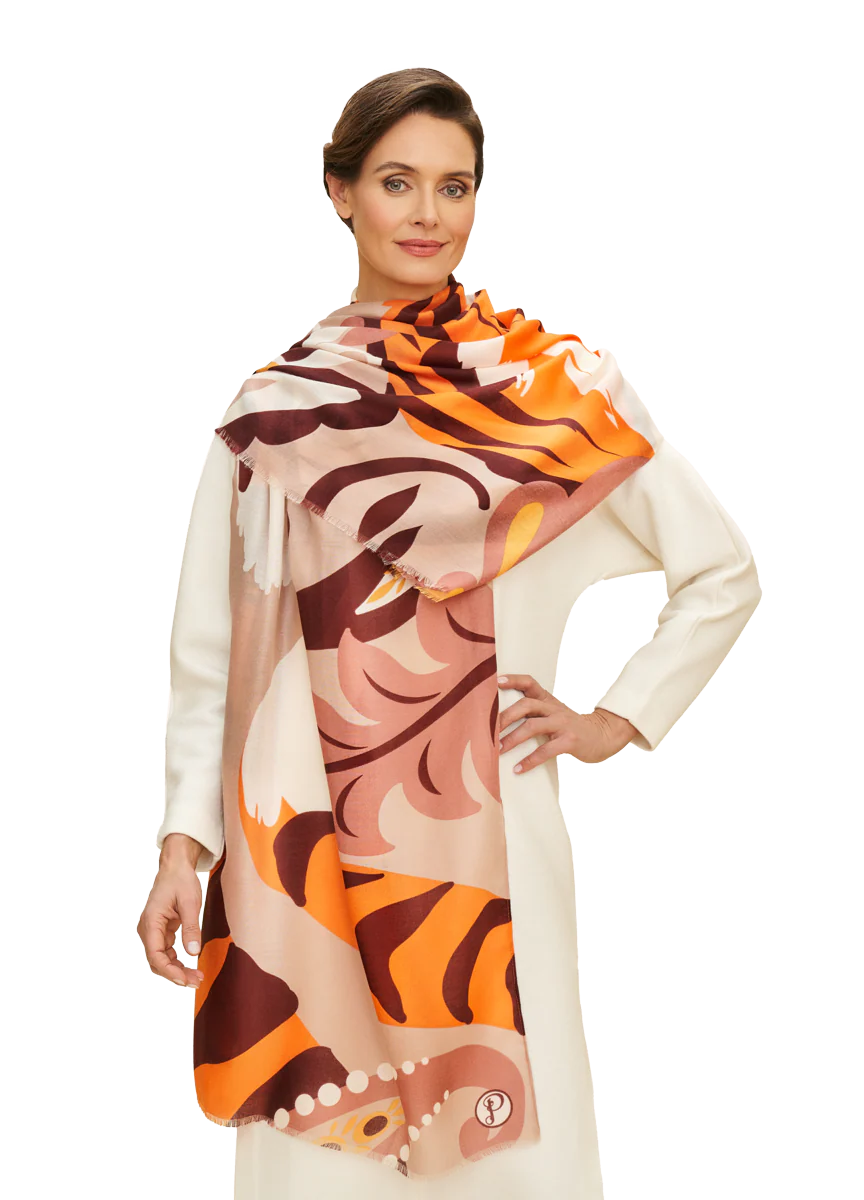 Printed Thrill of the Tiger Scarf