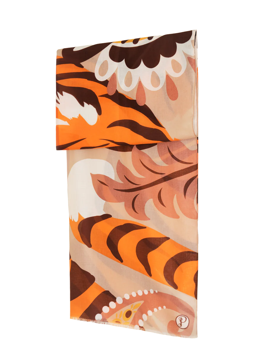 Printed Thrill of the Tiger Scarf - Image 3