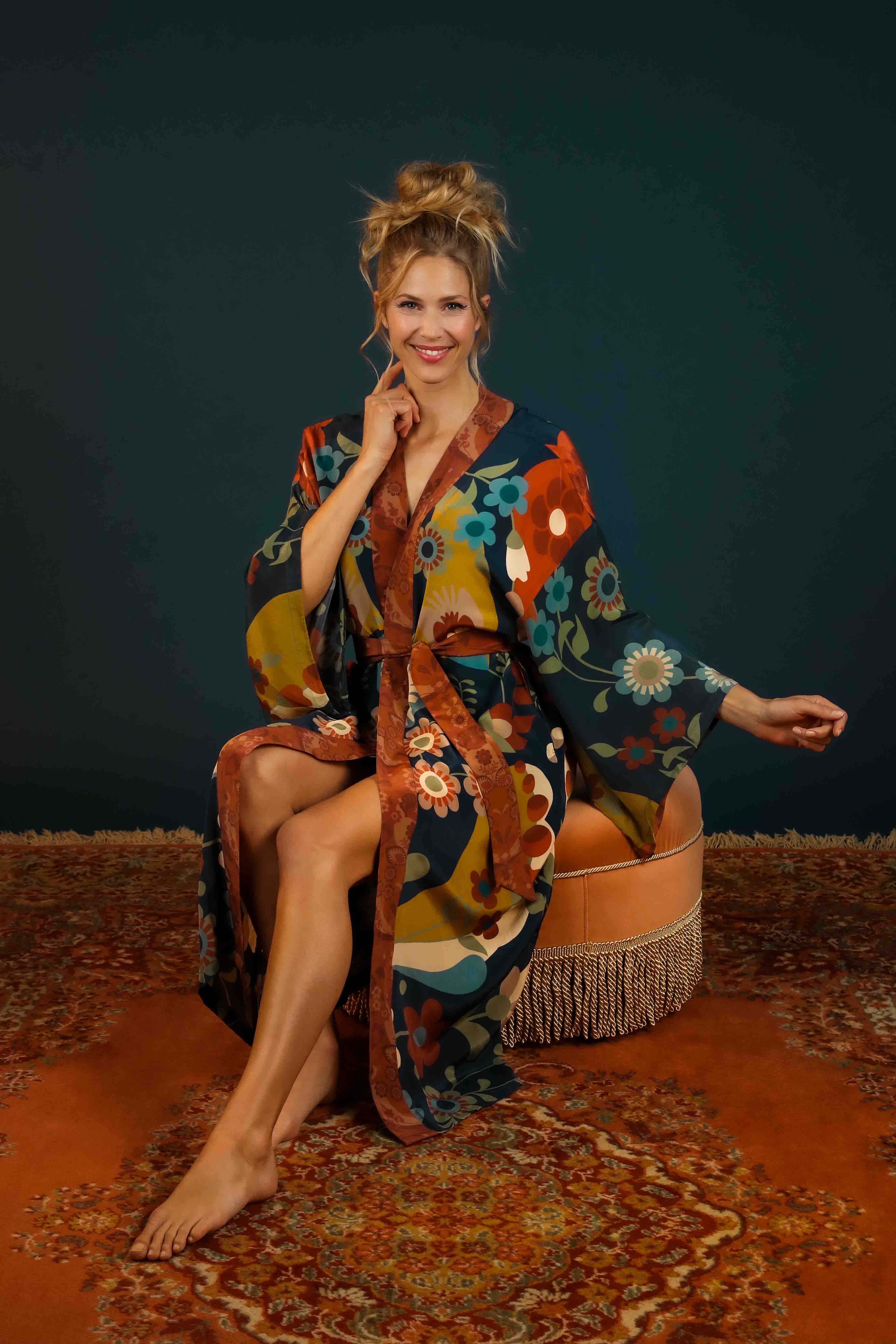 Scandinavian Flora Kimono Gown