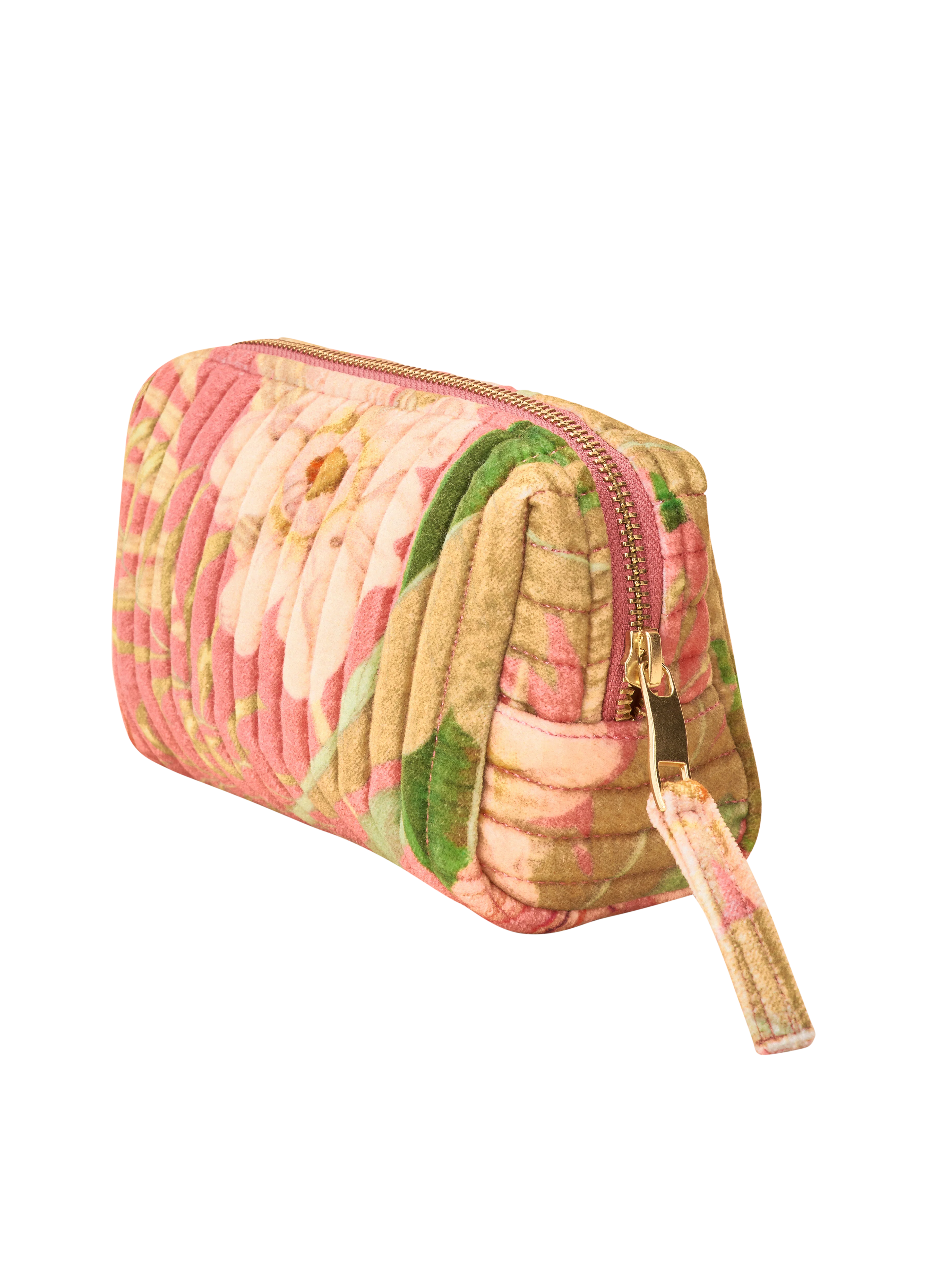 Small Quilted Vanity Bag - Delicate Tropical