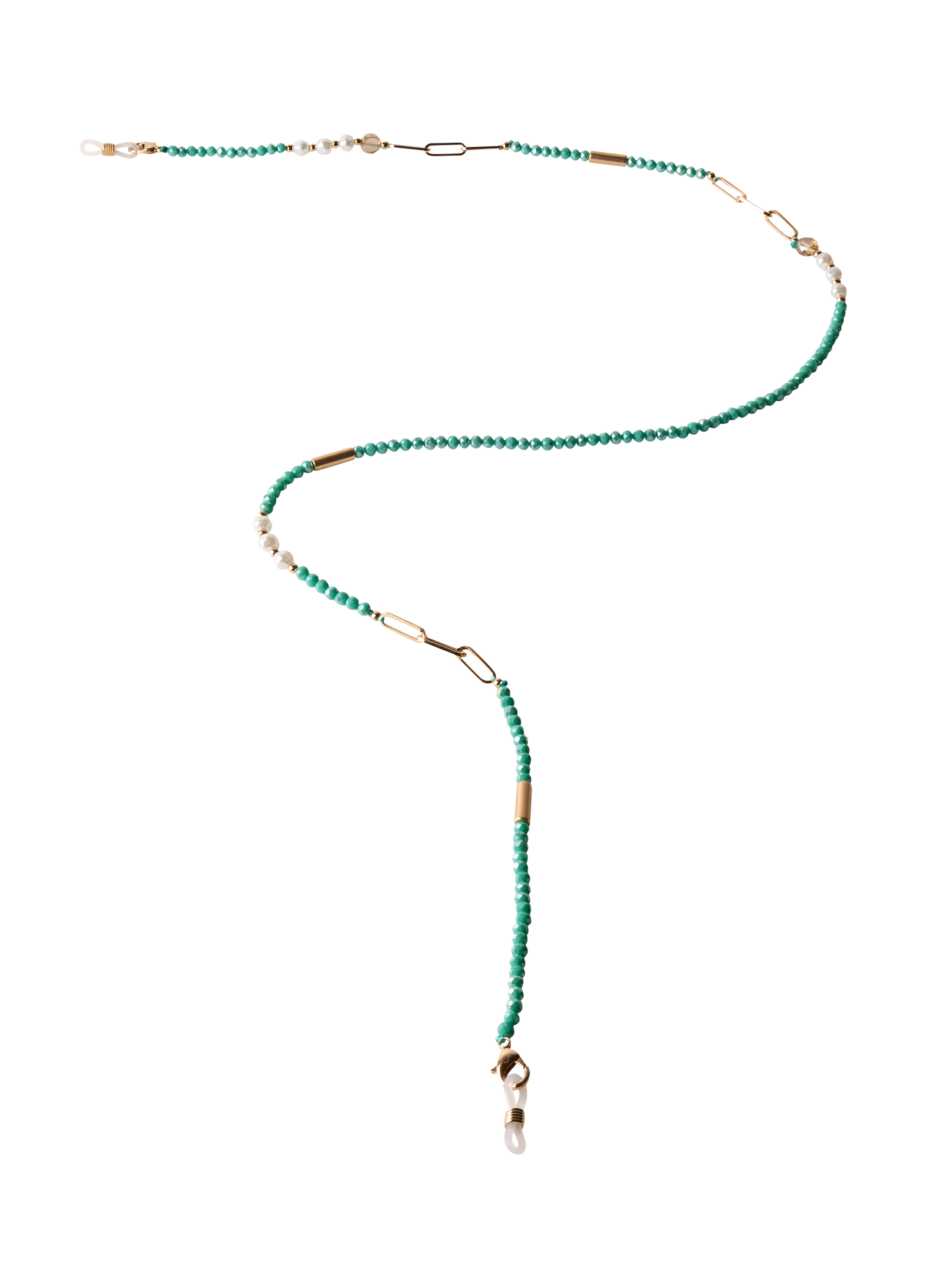 Sunglasses Chain - Turquoise/Pearl Beaded