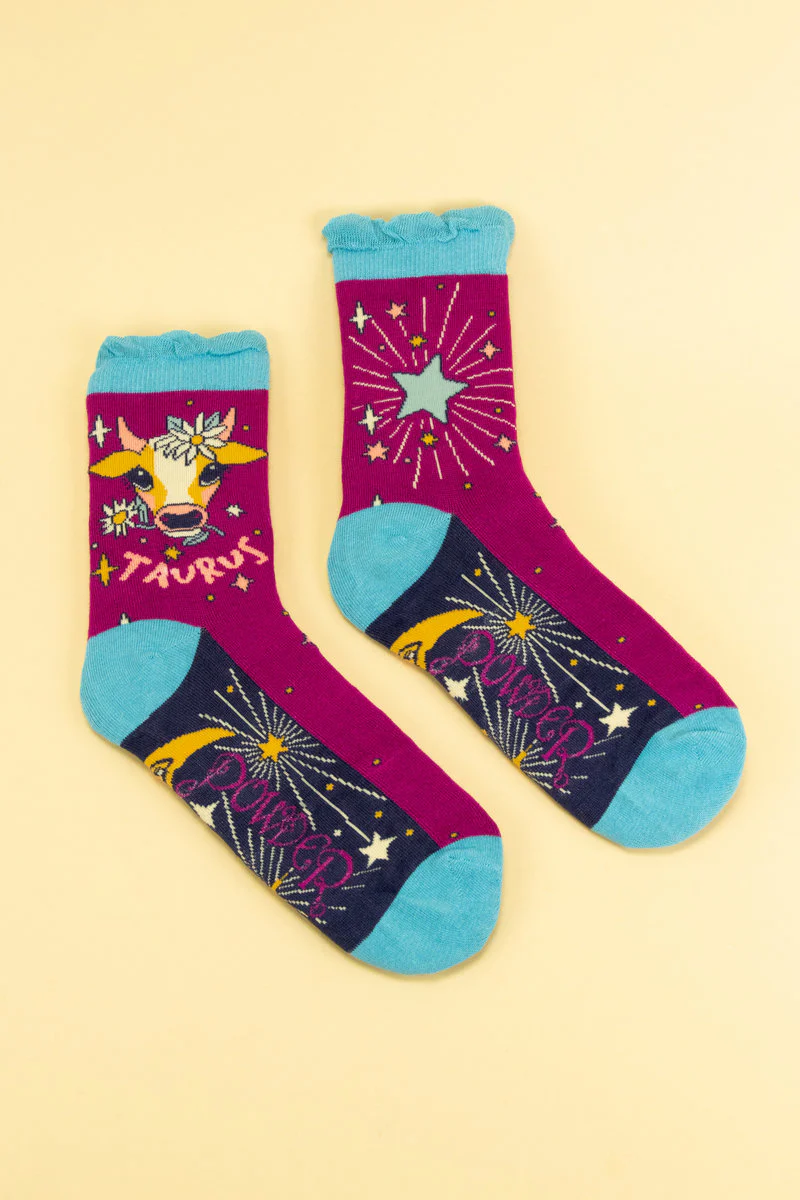 Taurus Zodiac Ankle Socks - Image 3