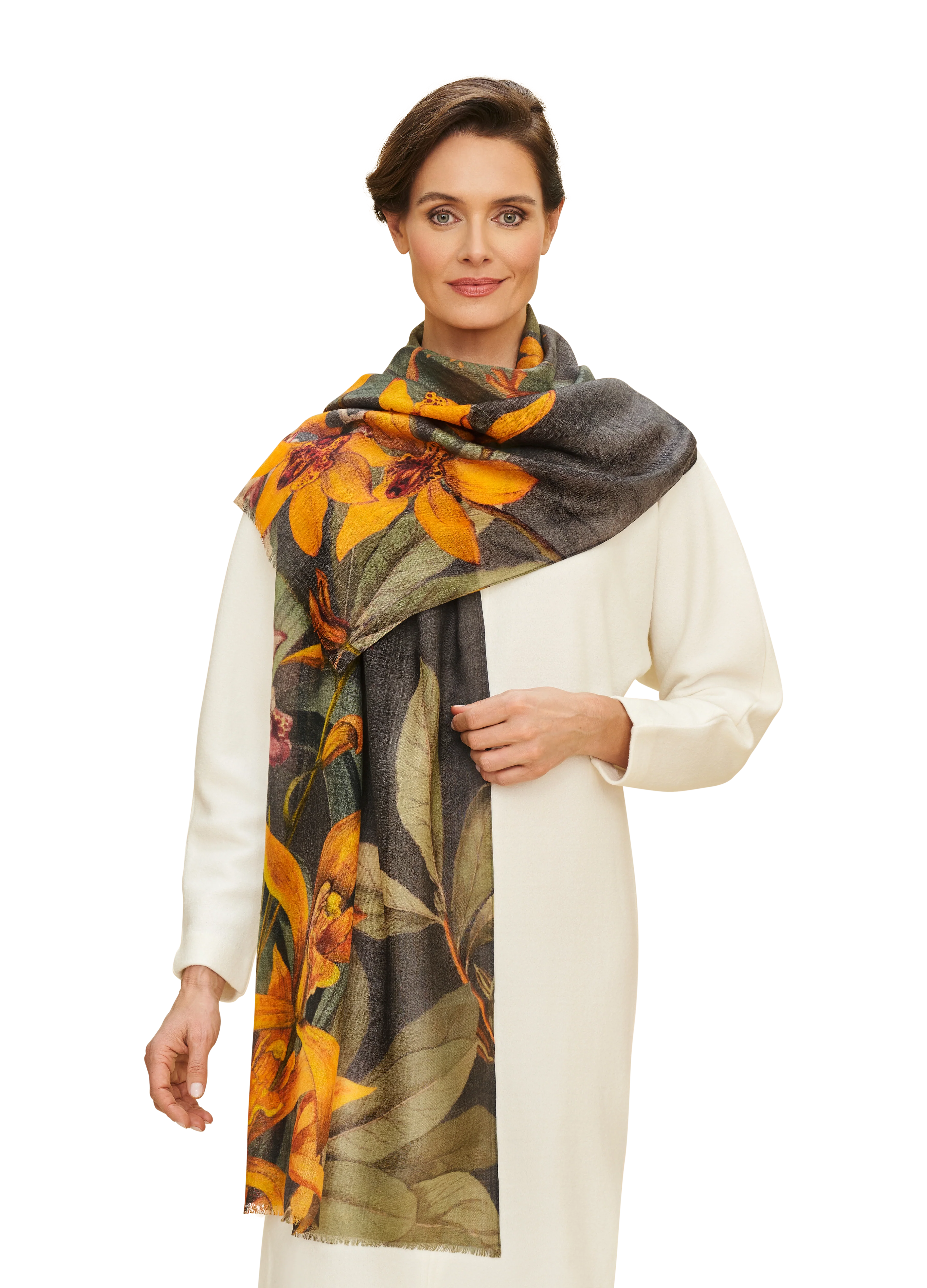 Wool Wrap Botany Bliss in Charcoal Scarf