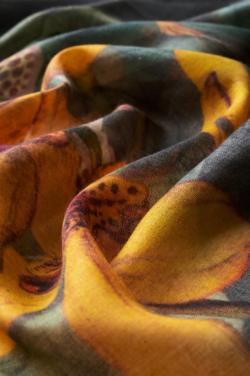 Wool Wrap Botany Bliss in Charcoal Scarf - Image 4