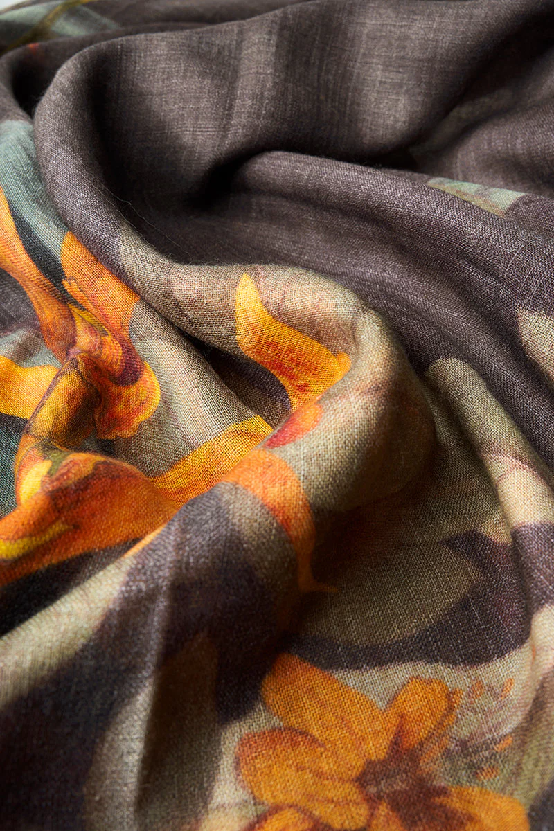 Wool Wraparound - Botany Bliss, Charcoal - Image 3